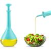 Avilia Bottiglia Dispenser per Olio e Aceto Turchese in Vetro e Plastica Resistente 275ml - Ideale per Mantenere la tua Cucina Pulita Grazie al Tappo Savagoccia - 3 Parti Removibili Facili da Pulire