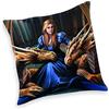 Herding ANNE STOKES Cuscino Decorativo, Reversibile, 40 x 40 cm, Poliestere, Blu