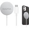 Nuuvia Alimentatore Mag-Safe - 15W - Cavo di ricarica USB-C per iPhone 15/15 Plus/15 Pro/15 Pro Max/14/13/12, Caricabatterie wireless magnetico