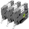 Pristar 3x Tubo Termorestringente Compatibile per Brother HSe-221 HSe221 HS-221 Nastro per Etichette Nero su Bianco 8,8 mm per Brother PT-H500 PT-E300VP PT-E500 PT-E110 750W P710BT E310BTVP E560BTVP
