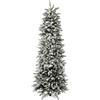 XONE Albero di Natale Russel INNEVATO Slim | Albero Artificiale in PE+PVC, 180cm