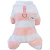 Izefia Maglione Cane Vestiti in Pile Lana Invernale Caldo 4 Gambe Jumpsuit Pigiama a Righe Arcobaleno Maglione per Cane Piccolo Gatto Medio