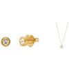 Kate Spade New York Set con orencchini a lobo in pietra e mini pendente, trasparente/oro