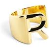 SINGULARU - Anello Personalizzato Letter Signet Oro - Anello Massiccio Regolabile - Ottone con Finitura Placcata in Oro 18kt - Misura Unica - Gioielli da Donna - Realizzato in Europa