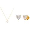Kate Spade New York Ciondolo e orencchini a lobo My Love, trasparente/oro