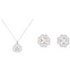 Kate Spade New York Collana e orencchini a lobo Heritage Bloom, trasparente/argento