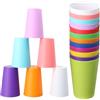 PTJJXA 12 Pezzi Bicchieri di Plastica Riutilizzabili Colorati, Tazze Picnic 260 ml, Tazza di Plastica Acqua Infrangibile, Plastica Bicchieri Rigida Lavabili Bambini per Feste, Cucina, All'aperto, Campeggio