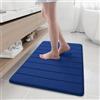 Homaxy Tappetini da bagno in memory foam assorbenti antiscivolo lavabili - 60 x 90 cm, blu navy