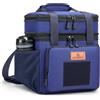 HSHRISH Borsa termica porta pranzo tattica, borsa frigo pranzo grande isolata a doppio strato per uomini adulti, impermeabile e durevole, ufficio, picnic all'aperto 15L, Blu, HSHRISH
