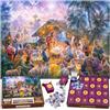 Mindmade Puzzle Calendario dell'Avvento - Presepe 24 scatole da 1008 pezzi, conto alla rovescia di Natale, divertimento per bambini, adulti, famiglia, opera d'arte ufficiale di Abraham Hunter