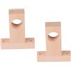 Milageto 2X Staffe per aste per Tende in Legno Staffe per aste per Tende Pratico Supporto Portatile per aste in Legno Staffa per Asta Romana per Finestra, Diametro del Foro 3 cm