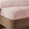 Sleepdown - Lenzuolo in pile con angoli, in tinta unita, caldo e super morbido, per letto singolo, colore rosa fard