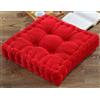 SMIUPIN Cuscino quadrato rotondo del pavimento,cuscino del sofà, cuscino della sedia del cuscino di meditazione del velluto a coste,cuscino decorativo (15,7 pollici 40 cm, Rosso quadrata)
