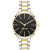 Nine West Orologio da Donna con cinturino in autentico cristallo accentato, Argento/Oro