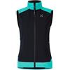 MONTURA WIND REVOLUTION VEST WOMAN GILET ANTIVENTO E TRASPIRANTE - COLORE: NERO/CARE BLUE (IT, Testo, M, Regular, Regular, NERO/CARE BLUE)