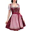 JokeLomple Tradizionale Dirndl Donna - Costume Tradizionale Abito Tradizionale Bavarese Donna Gonna Tradizionale Moda Vestito Elegante Abito Bavarese Abito da Donna da Taverna per Oktoberfest