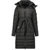 Geographical Norway Cabima Lady - Giacca Donna Imbottita Calda Autunno-Invernale - Cappotto Caldo - Giacche Antivento A Maniche Lunghe e Tasche - Abito Ideale (Nero XXL)