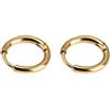 DVRK® 2 Orecchini Uomo Cerchio Oro 18k su Base di Acciaio Inossidabile 316L - Orecchini Uomo Oro 15 mm Resistenti all'Acqua e al Sudore - Gioelli - Unisex