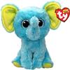 TY Beanie Boos - Trunkles l'Elefantino Blu con Occhi Azzurri Grandi e Glitter, il Peluche con gli Occhi Grandi Scintillanti - 15 Cm - T37359