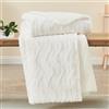 Qucover Coperta in Pelliccia, Pelliccia Sintetica Lancio Coperta, Double-face Coperta Divano, Plaid, Coperta Calda Invernale, Calda Coperta Soffice Reversibile per Divano e Letto, 127x152cm, Bianco