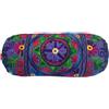 Original Kikan Federa per cuscino cilindrica rotonda Takiya, in cotone, stile boho, 46 x 18 cm, per yoga, meditazione, ricamata, per schiena, collo, maternità, federa vegana (solo federe) (blu navy)