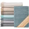 Jarapa Home Trapunta Multiuso: Divano Scozzese, Coperta Foulard, Copriletto, Foulard per Divani in Cotone e Altre Fibre Finitura di Qualità Fatto in Spagna. Telo Copridivano (Verde Mèlange, 230x260cm)