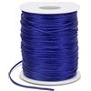 LEREATI Filo Nylon per Braccialetti 1.5mm x 100m Cordoncino Natalizio Cordone di Raso, Cordino per Borse Uncinetto, la Creazione di Gioielli, Fai da Te, Collane, Perline (Blu Reale)