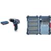 Bosch Professional Trapano Avvitatore a Batteria GSR 12 V-35, in L-Boxx + 40 pz. Set di bit avvitamento (Pick and Click, accessori avvitatore e cacciavite)