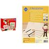 Pebaro 0269 - Set Per Pirografia Su Legno, Cuoio E Sughero & 327/130-5 - Set Di 4 Tavolette Di Compensato Di Betulla Per Traforo, 12 Seghetti Inclusi