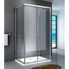 Yellowshop - Box doccia a 3 lati cabina cristallo 6 mm rettangolare quadrato 70 80 90 100 120 (cm 70 x 100 x 70, Cristallo 6mm Trasparente)