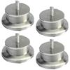 JIAOLUN123 4 Gambe per Mobili Acciaio Inossidabile Piedini per Mobili Tondo Gambe per Divani in Metallo Piedini Sostitutive Letto Tavolo Piede Vite M8(3cm)