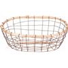 Villa d'Este Home Tivoli Cestino ovale medio 30x20 cm in ferro e legno, La Cucina