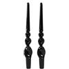 Cereria Di Giorgio - 2 Candele Voluta laccate - Ø 2.2 cm h. 30 cm - Nero