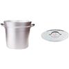 Baldassare Agnelli Pentole Agnelli Linea Salsa Pomodoro Pentola Tipo Nord con con Due Maniglie in Alluminio e Coperchio, Argento, 36 cm