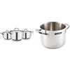 Barazzoni Chef Line Batteria 6 Pezzi, Acciaio Inox 18/10. Made in Italy. & Chef Line Pentola, Acciaio Inox 18/10, Diametro Cm 24, Litri 8. Made in Italy.