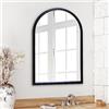 Americanflat Specchio ad arco nero incorniciato 20 x 30 - Specchio ad arco da parete per bagno, soggiorno, ingresso e specchio per camera da letto, specchio ad arco curvo