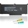 wakeach F3YGT Batteria di ricambio per Dell Latitude 12 7000 7280 7290/13 7000 7380 7390 P29S002/14 7000 7480 7490 P73G002 Serie 7480 7490 Batteria 2X 39G per Dell Latitude DM3WC 0DM3WC KG7VF P73G