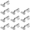 LALAGO 10Pcs Cerniera per Mobili, 110 Grado Cerniera Ante di Armadio, Soft Close Cerniera Ammortizzata con Ammortizzatore, Cerniera per Ante senza Foro Incasso, Cerniere per Porte da Cucina e Armadi