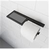 Viverso x add porta rotolo con ripiano, aperto, fisso, VA2202MB, x add nero opaco [Accessori Bagno > Porta Rotolo]