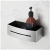 Viverso x match portaoggetti doccia La: 220 A: 70 P: 110 mm, VU6003BS, x match acciaio inox spazzolato/nero opaco [Accessori Bagno > Mensole Doccia]