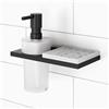 Viverso x add dispenser per sapone e mensola in silicone con staffa a parete, VU9400XX+VU9500MB+VA1500XX+VA1401MB, x add [Accessori Bagno > Set di accessori da bagno]