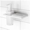 Viverso x add dispenser per sapone e mensola in silicone con staffa a parete, VU9400XX+VU9500MW+VA1500XX+VA1401MW, x add [Accessori Bagno > Set di accessori da bagno]