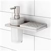 Viverso x add dispenser per sapone e mensola in silicone con staffa a parete, VU9400XX+VU9500BN+VA1500XX+VA1401BN, x add [Accessori Bagno > Set di accessori da bagno]