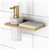 Viverso x add dispenser per sapone e mensola in silicone con staffa a parete, VU9400XX+VU9500BG+VA1500XX+VA1401BG, x add [Accessori Bagno > Set di accessori da bagno]