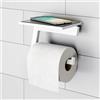 Viverso x add porta rotolo con ripiano, aperto mobile, VA2100MW+VA2400MW, x add bianco opaco [Accessori Bagno > Porta Rotolo]