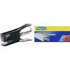 Rapid Classic K1 Cucitrice a Pinza, Compatibile con i Punti Metallici 24/6 e 24/8 mm, Capacità 50 Fogli, Metallo, Nero + Rapid Punti metallici Super Strong 24/8+ - 24860100