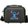Disney Valigia per bambini rigida Chiusura a combinazione Laterale 4 ruote Bagagli a Mano è realizzato in ABS, un materiale rigido e leggero., Stitch carino, Trousse