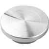 BENECREAT Mini Giradischi Ruotato in Lega di Alluminio da 11 cm per Scultura Ruota in Ceramica, Strumenti in Argilla Polimerica con Ruota Rotante per Espositore Artigianale, Piatto Girevole