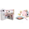 KidKraft 53185 Cucina Giocattolo ad Angolo in Legno per Bambini Grand Gourmet con Accessori di Gioco Inclusi, Rosa e Bianco, Esclusivo Amazon & 63374 Pastel - Set Tostapane con Accessori, in Legno