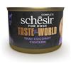 Schesir Taste The World, Gusto Pollo Thai Coconut, Cibo Umido Completo per cani (lattine 8 da 150g)